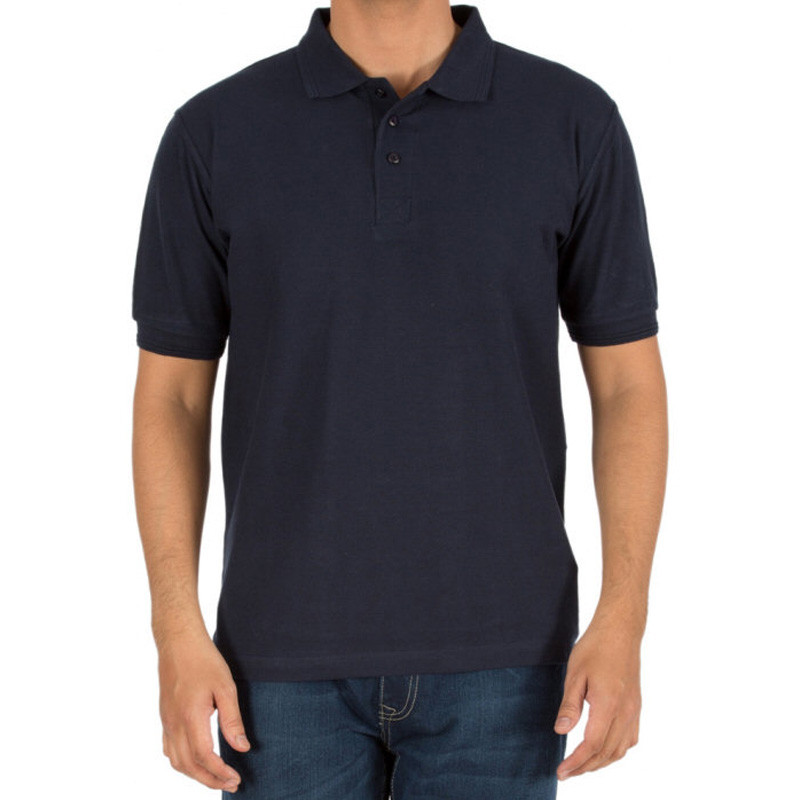 Vaya Clothing Basic Plain Navy Blue Basic Polo T-Shirt