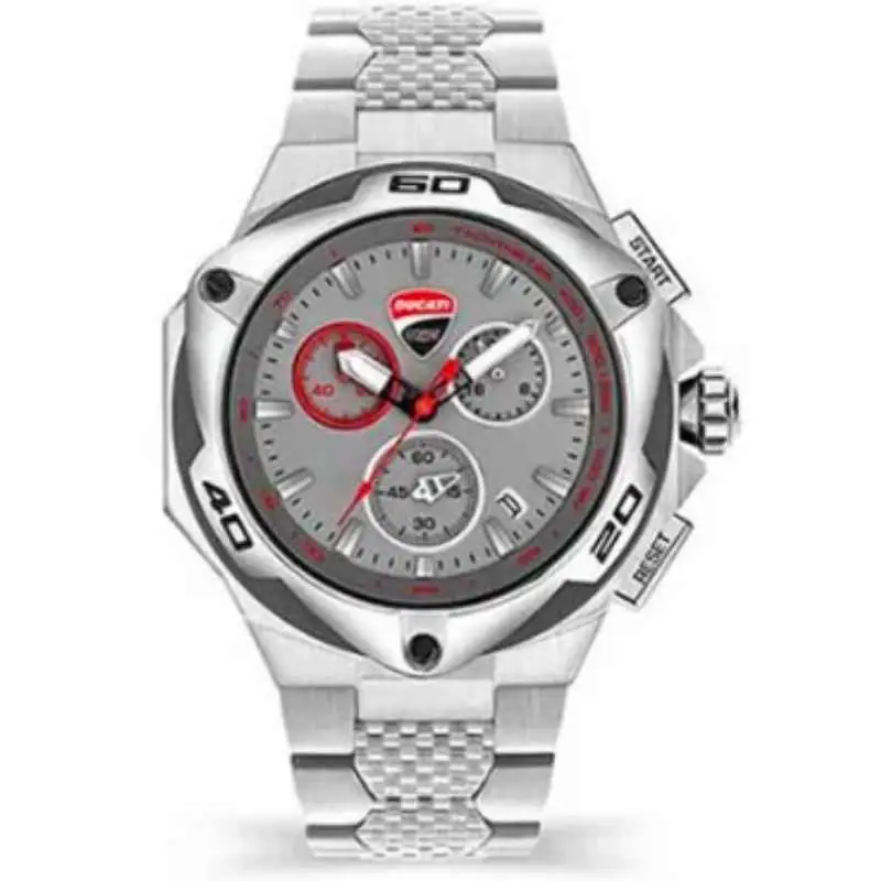 Ducati Corse Men's Motore Chronograph Stainless Steel Wrist Watch DTWGI2019008 - 49 mm - Silver