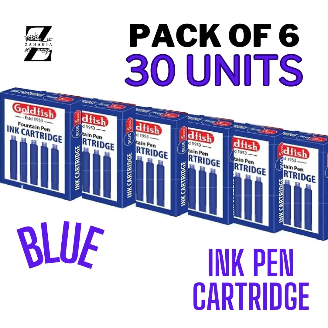 Goldfish Ink Cartridge - Ink Pen Cartridge - Ink Cartridge For Fountain Pen - International Standard Ink Pen Cartridge - Ink Pen Refills By Zahabias.Pk