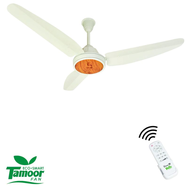 Tamoor Ceiling Fan 30W Magnum Model Light Wood | Eco-Smart Series Color With Official Warranty