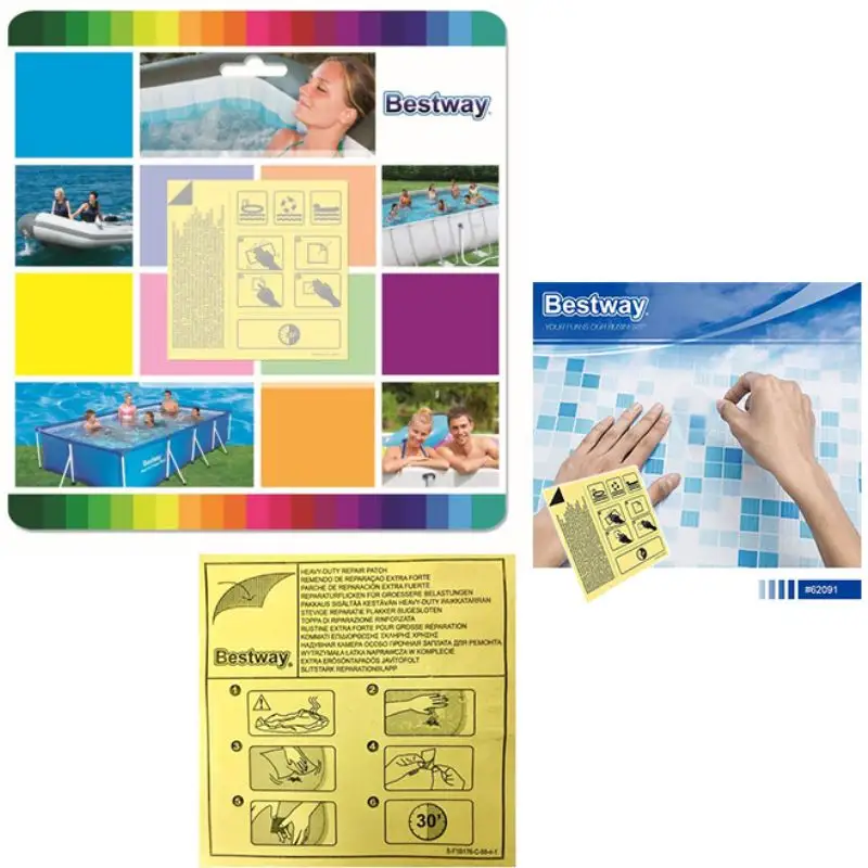 Bestway - 10 Water Resistant Adhesive Patches For Pool and Inflatable Repairs - 62091