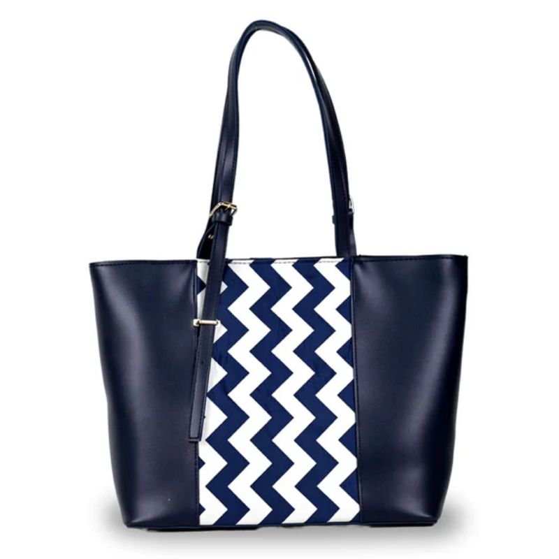 The Zipit Chevron Tote Bag Blue