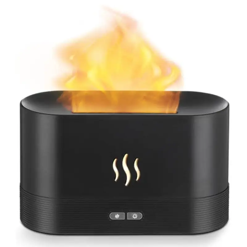 RGB Flame Humidifier & Aroma Diffuser With Auto Shut-Off Protection