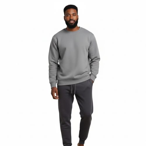 Aesthetic Gen Basic Charcoal Sweatshirt Tracksuit