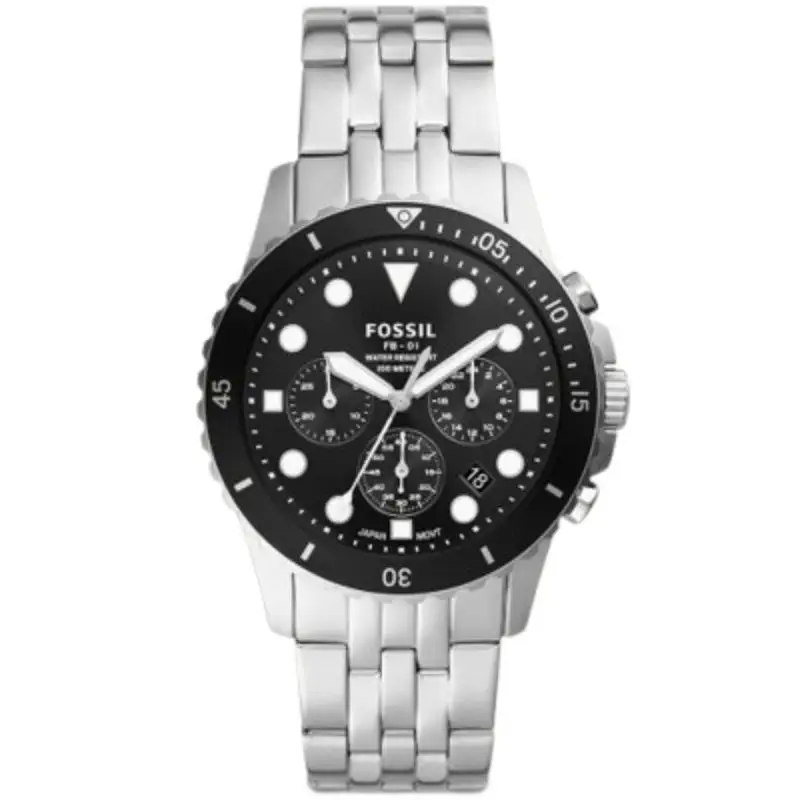 Fossil Men’s Quartz Stainless Steel Black Dial 42mm Watch FS5837