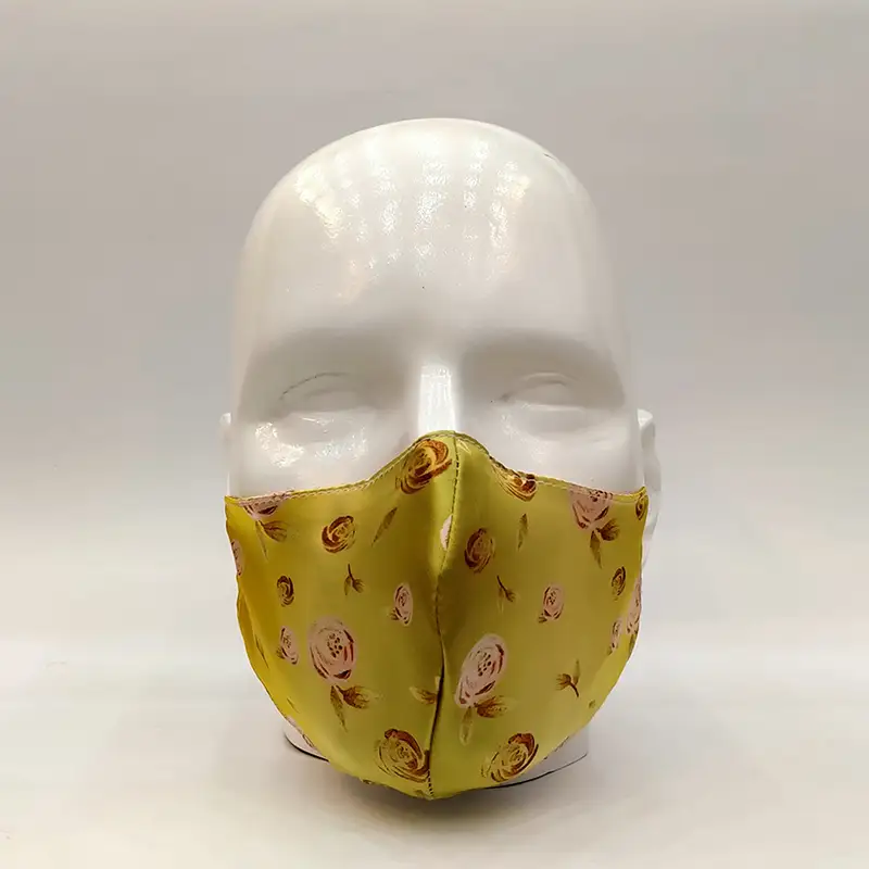 Women Fashion Mask  Printed Mask Pure Silk