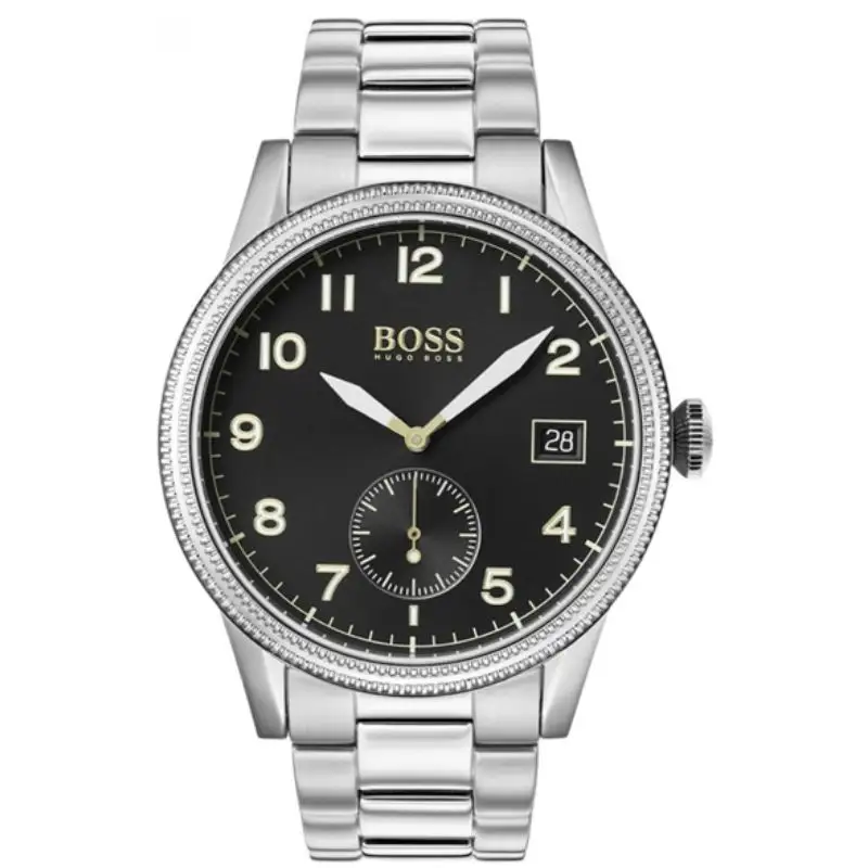 Hugo Boss Men’s Quartz Stainless Steel Black Dial 44mm Watch 1513671