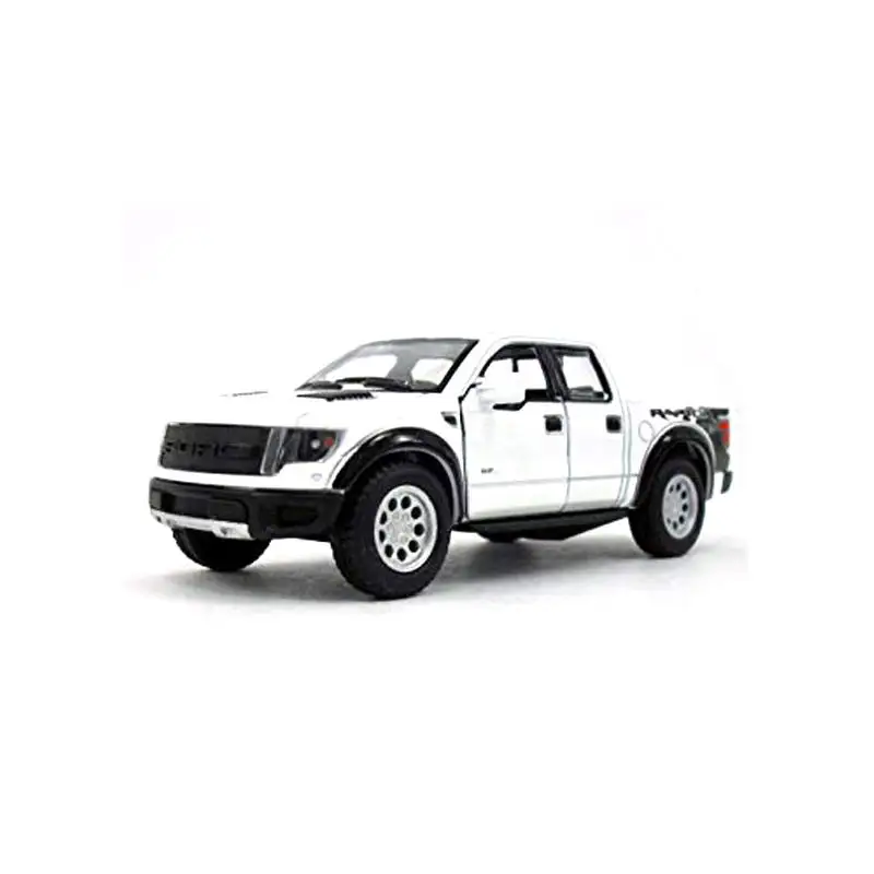 F-150 Raptor Pickup Truck 1:32 Scaled Model Metal Pull Back Die Cast - White
