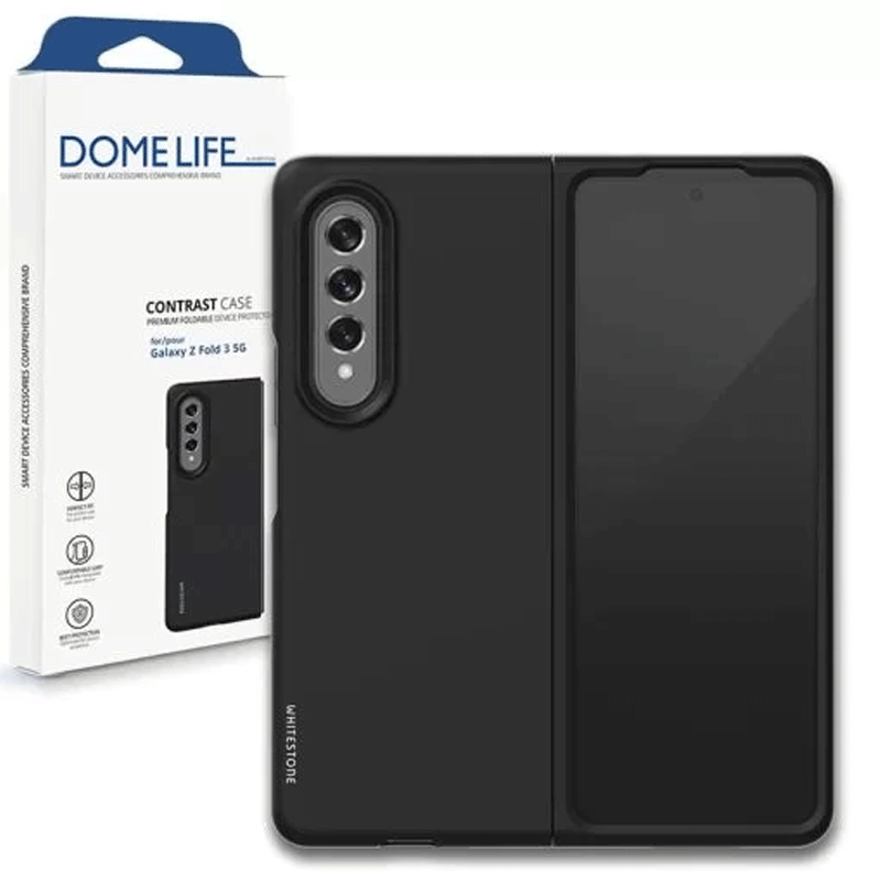 Whitestone Dome Case for Samsung Galaxy Z Fold 3 – Contrast Matte Black