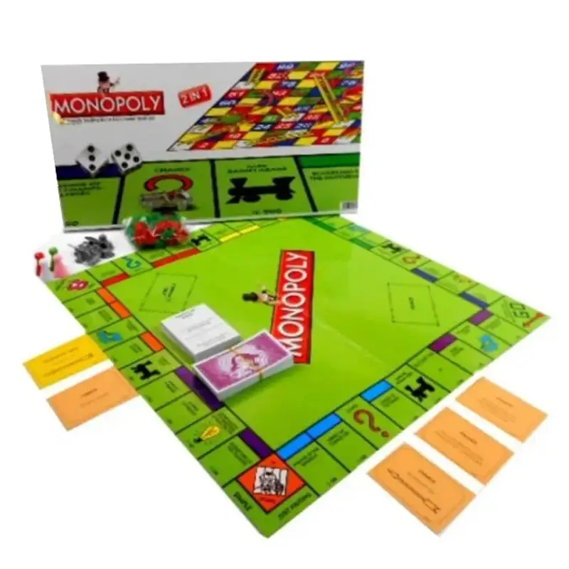 Monopoly with Snakes & Ladders - 2 in 1 Board Game