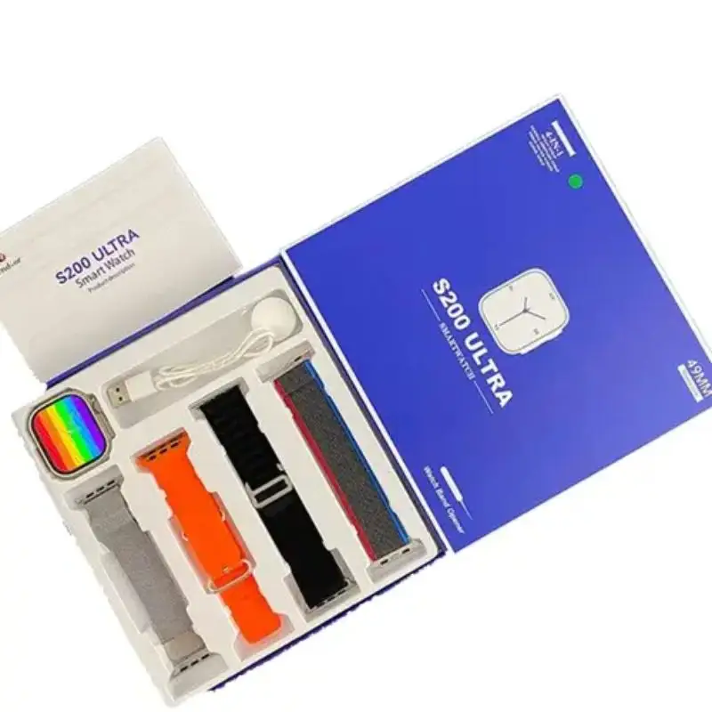 S200 Smart Watch With 4 Straps
