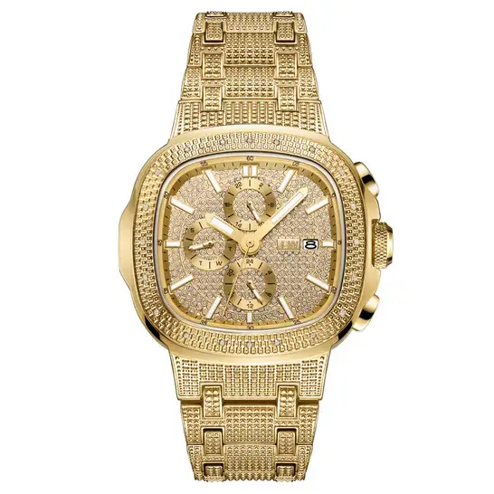 JBW Heist Quartz Diamond Gold Dial Men's Watch