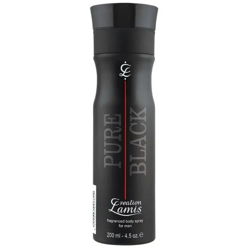 Pure Black Lamis Creation Body Spray For Men 200ml