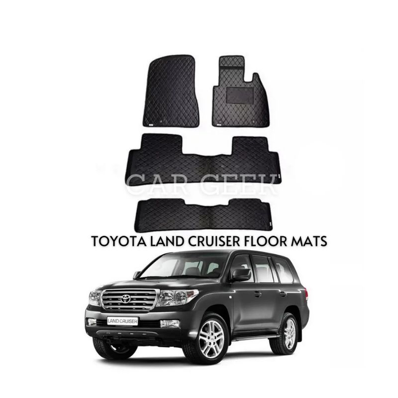 Car Geek Toyota Prado 7D Flat Style Floor Mats