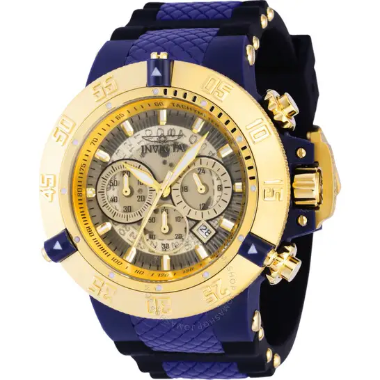 Invicta Subaqua Chronograph Quartz Gold and Ivory Dial Men's Watch