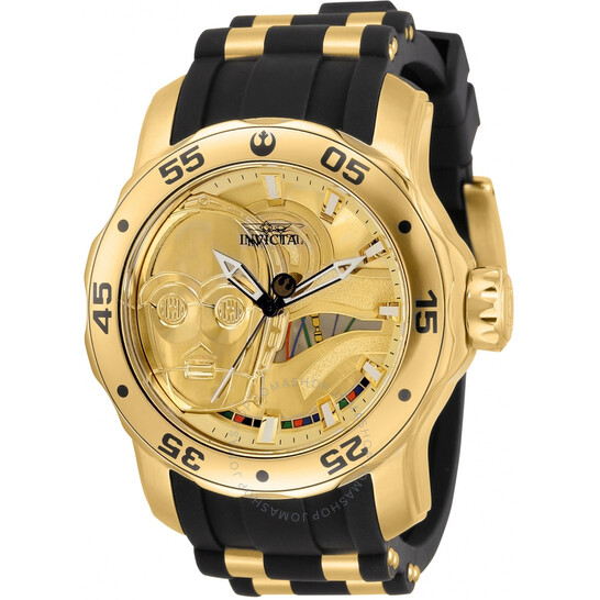 Invicta Star Wars C-3PO Quartz Gold Dial Men's Watch