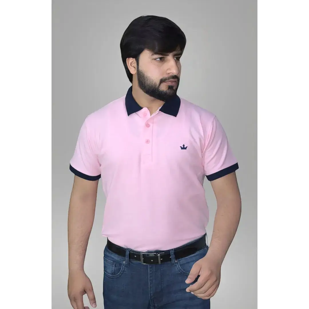 Gambluss plain Pique Polo- Blushing