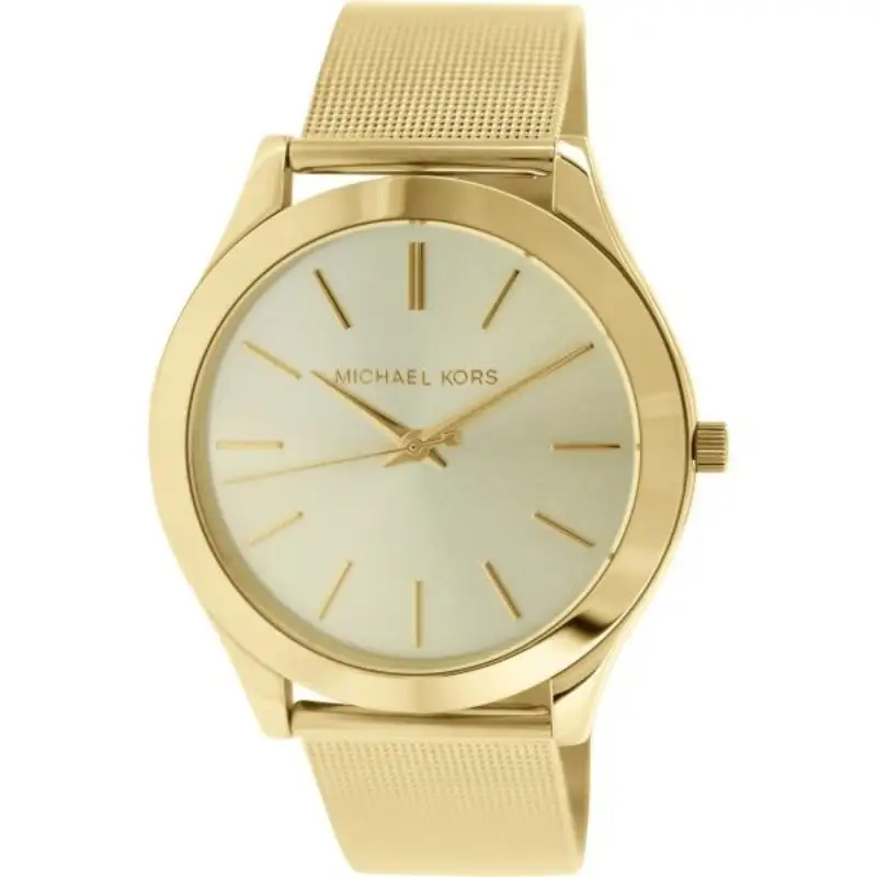 Michael Kors Women’s Quartz Gold Stainless Steel Champagne Dial 43mm Watch MK3282