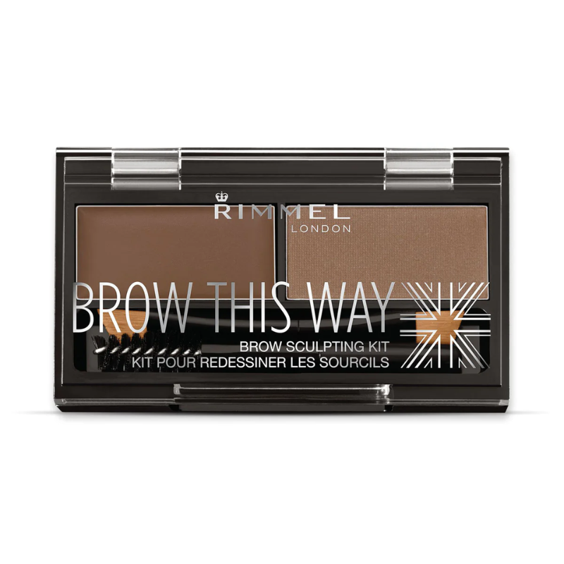 Rimmel London - Brow This Way Sculpting Eyebrow Palette - Medium Brown 3607344535037