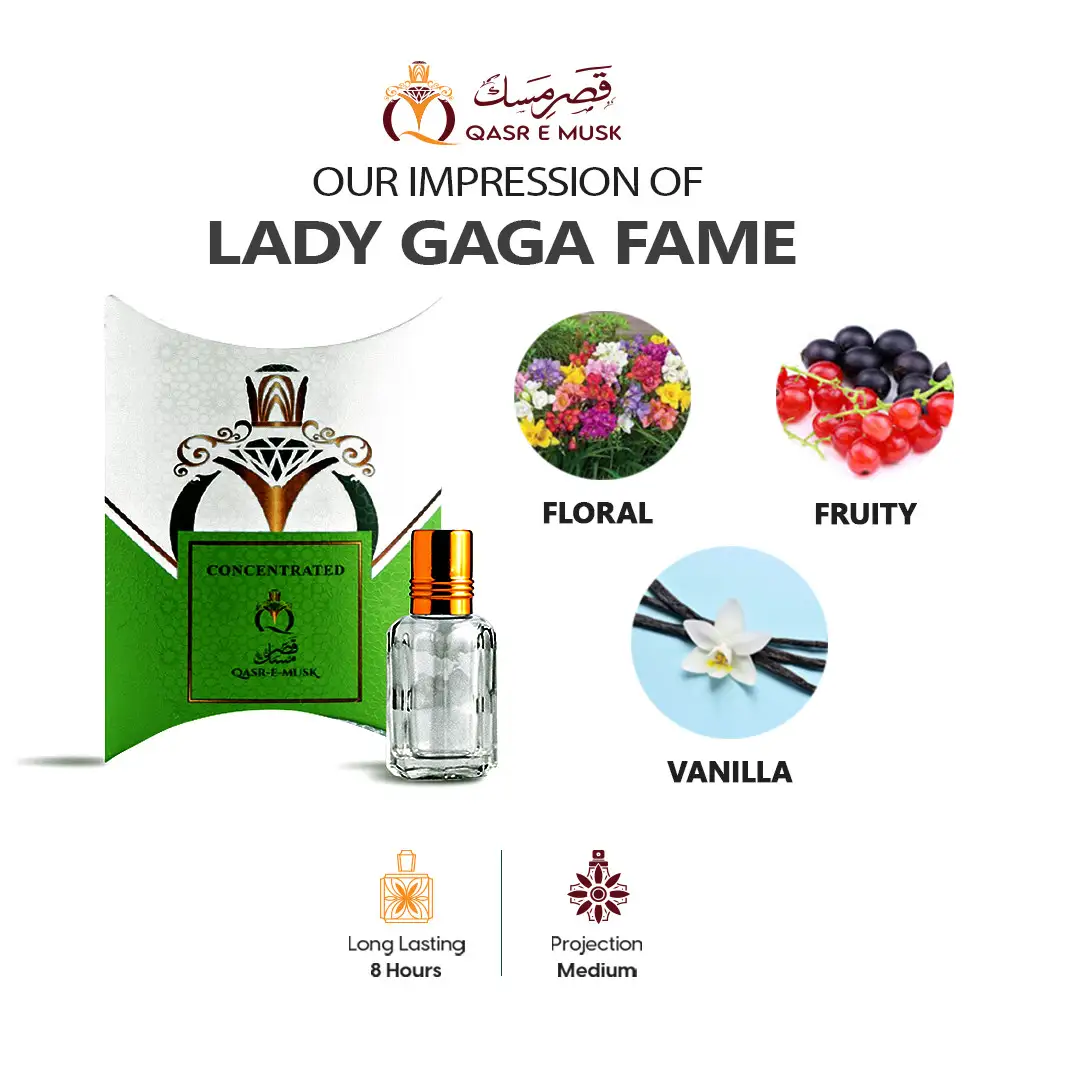 6ml Lady Gaga Fame | Affordable Impression By Qasr-E-Musk
