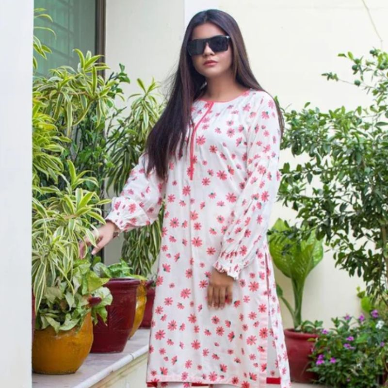 Zonayah Flowery Suit Suit 2 Peice For Women
