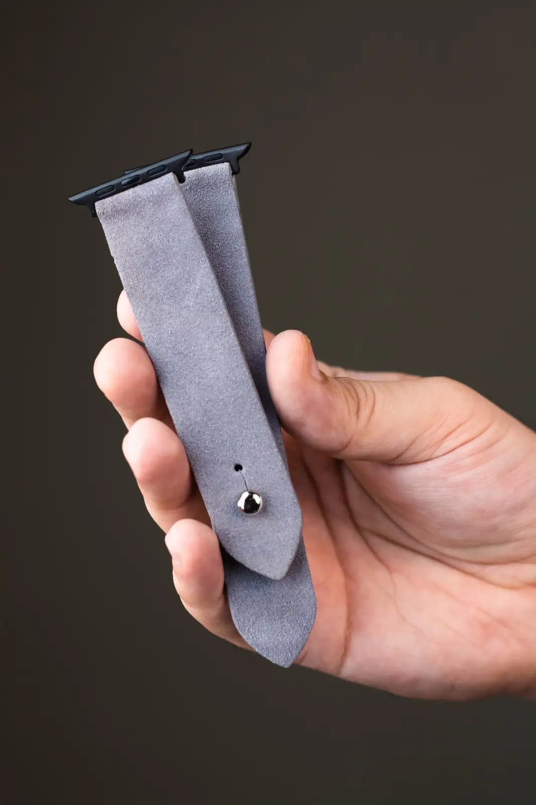Waji's | Pewter Gray Apple Watch Strap - Suede Leather Strap