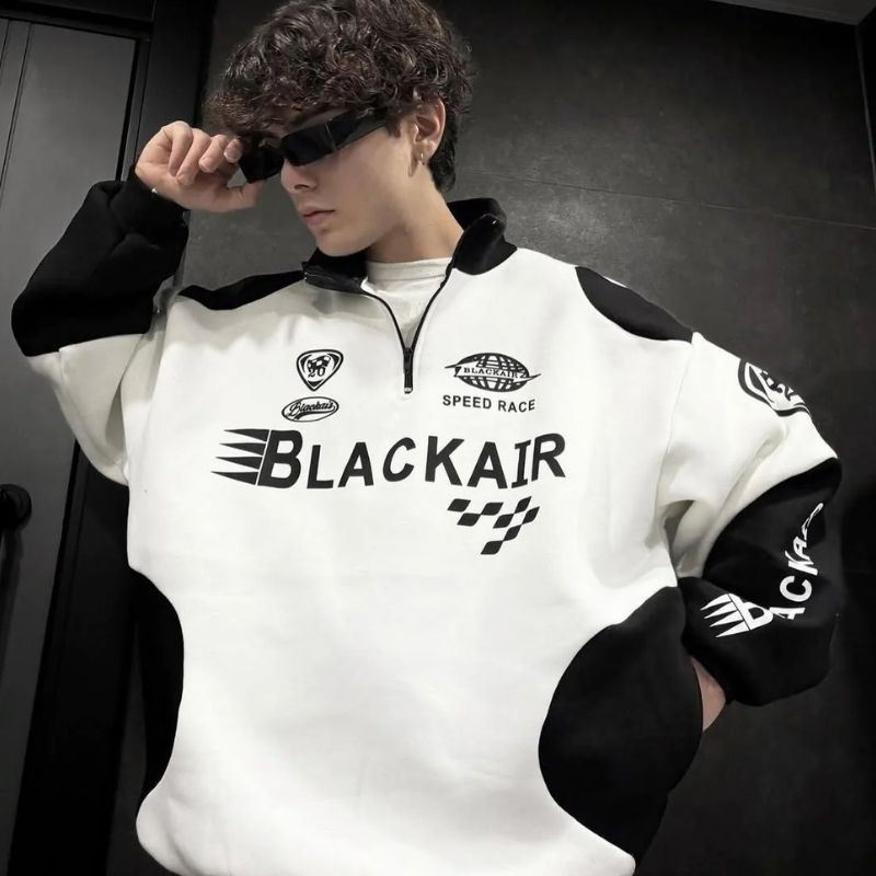 Aesthetic Gen Racing Half-Zip Sweatshirt