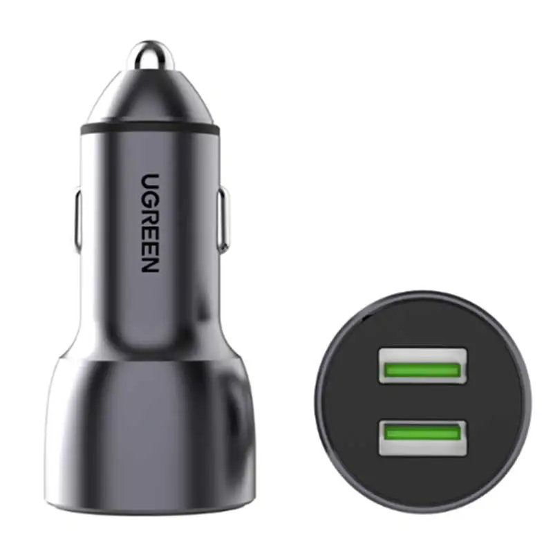 UGreen QC 3.0+QC 3.0 Dual USB-A 36W Fast Car Charger