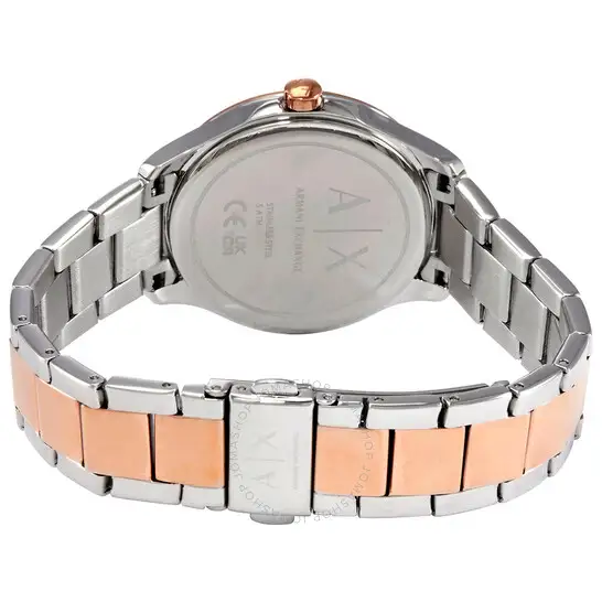 Armani Exchange Lady Hampton Quartz White Dial Two-tone Ladies Watch