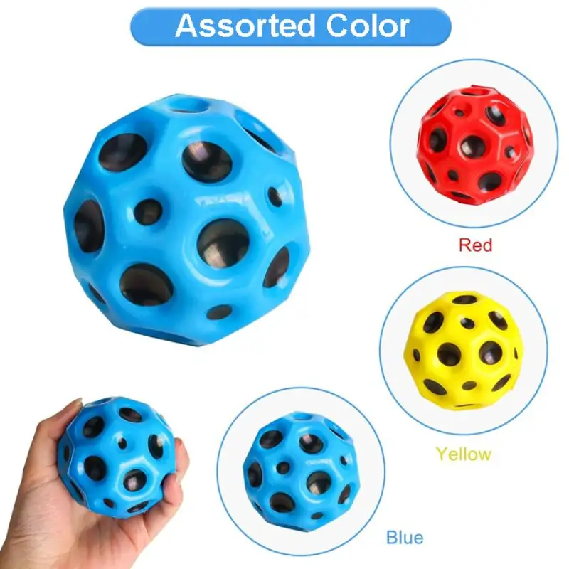 Moon Ball - Hyper Bouncy Ball - All Ages Extreme Bounce and Fun - Perfect for Active Play and Outdoor Games - Assorted Color