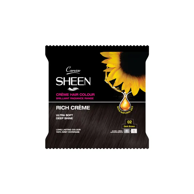 CARESSE SHEEN CRÈME HAIR COLOUR - DARK BROWN 02 - 40ml