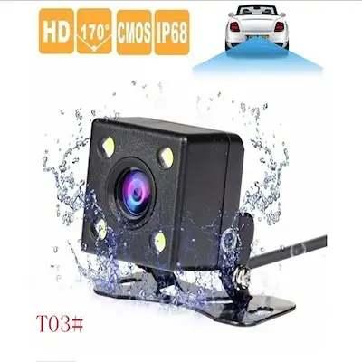 Car Rear View Camera High Resolution Parking Assistance Camera- Black(Sq)