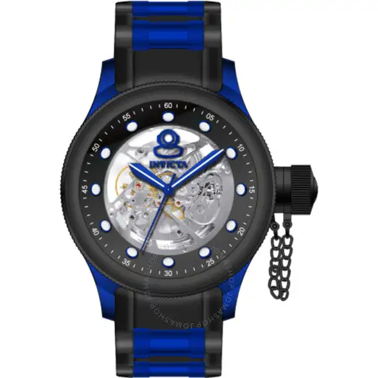 Invicta Blue Objet D Art Automatic Black Dial Men's Watch