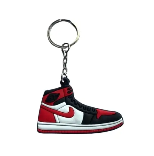 Jordan Shoes Keychain 2 PC -Random color- Pack of Two Jordan shoe Silicon keyring