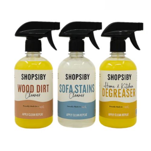 Shopsiby Complete Trio Home And Kitchen Degreaser + Sofa Stains Cleaner + Wood Dirt Cleaner 250ML