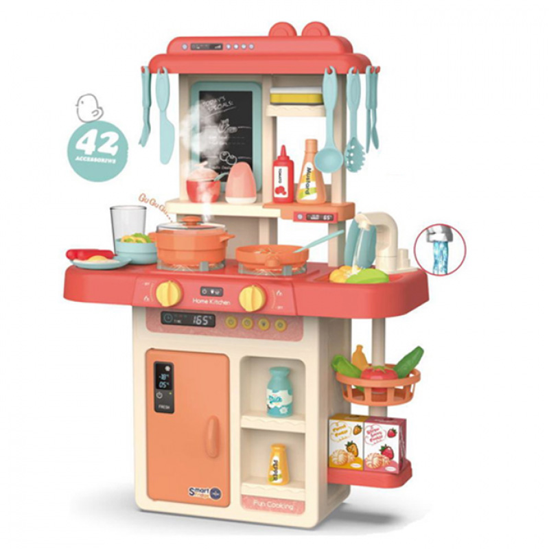 Big Modern Kitchen with Smoke, Music, Lights and Tap Water - 42 pcs set