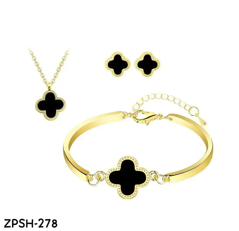 Painted Clover Pendant Set-ZPSH278