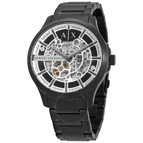 Armani Exchange Hampton Automatic Grey Dial Gunmetal-plated Men's Watch