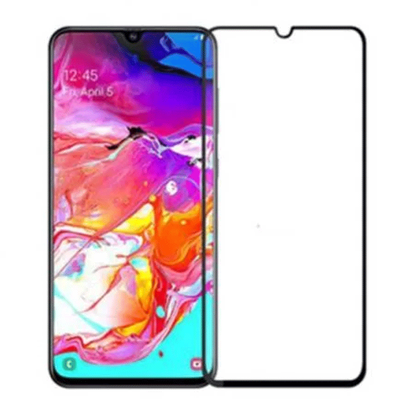 Mofi Premium Tempered Glass for Samsung A70 Full Coverage Screen Protectors 2.5D 9H – Black