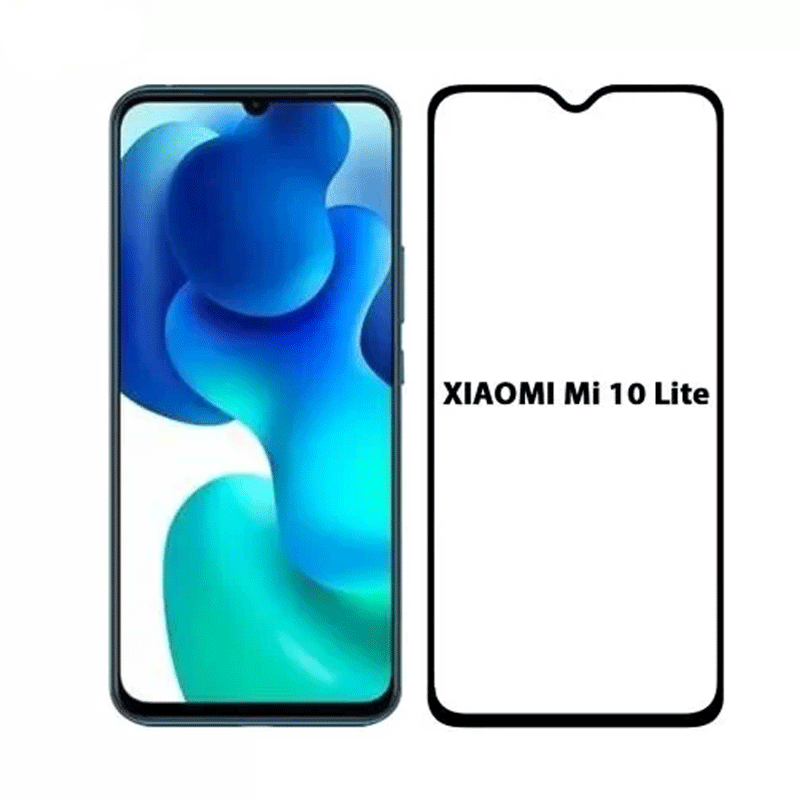 Mofi Premium Tempered Glass for Mi 10 Lite Full Coverage Screen Protector 2.5D 9H–Black