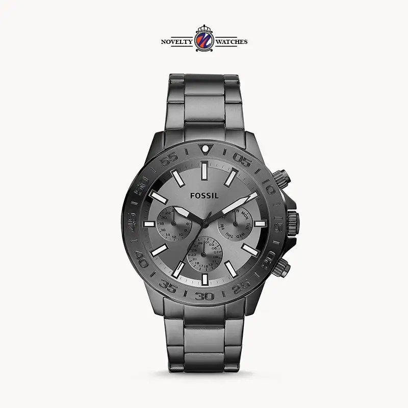 Fossil Men’s Chronograph Stainless Steel Grey Dial 45mm Watch BQ2491