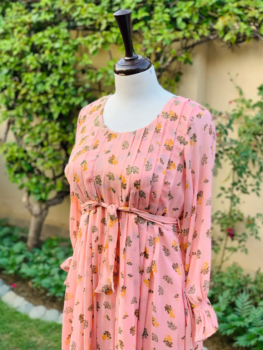 RS Pleated Belt Dress