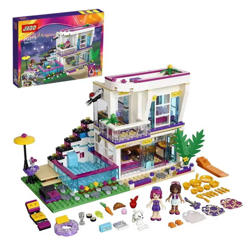 Jiego Compatible Girls Friends Princess Villa Star Liwei House building blocks - Multi Colors