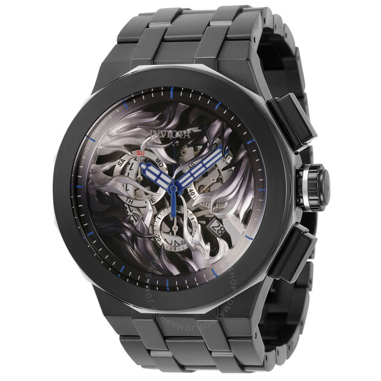 Invicta Speedway Black Dial Black-plated Men's Watch