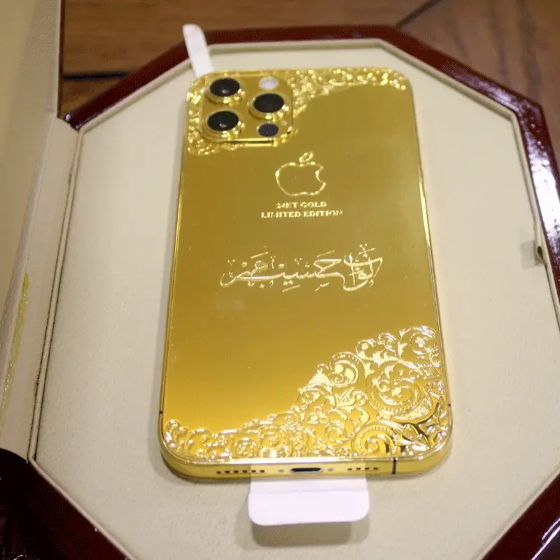 Apple iPhone 14 Pro 256GB 24kt Gold Plated - PTA Approved (With Certificate Of Authenticity)