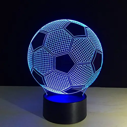 Creative 3D Football Illusion Lamp Bedside Table Lamp