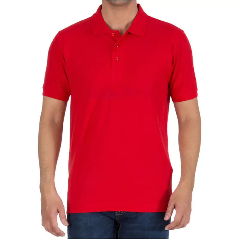 Vaya Clothing Basic Plain Red Basic Polo T-Shirt