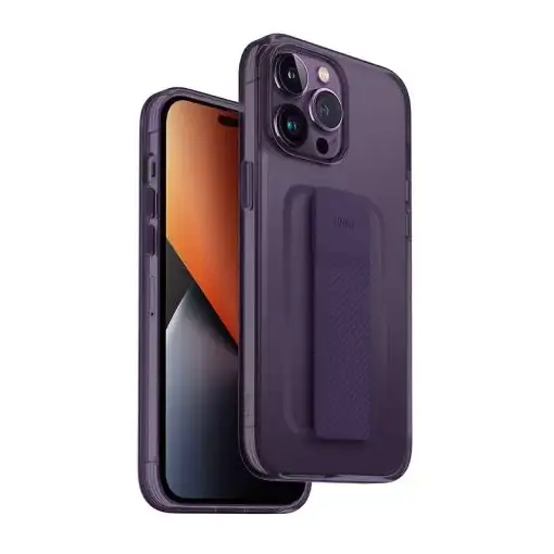 Uniq Hybrid Heldro Mount Series Case for iPhone 14 Pro Max – Fig (Purple)