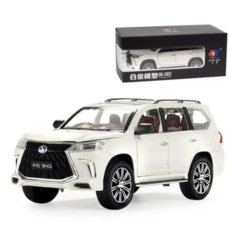 Lexus Land Cruiser Prado SUV Diecast White 1:24