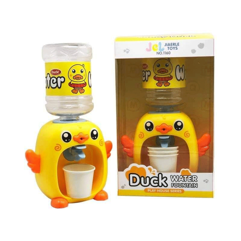 Mini Cute Simulation Duck Water Dispenser Toy Drinking Fountain Educational Play For Children